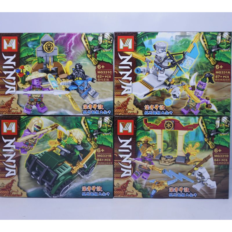 4 hộp lắp ráp Ninjago season 14 | Lắp ráp MG331 MG 331