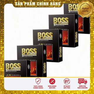 [GIÁ SỈ] Bao Cao Su Boss 4 In 1 Gân Gai Kéo Dài - Hộp 3 Chiếc Chính Hãng