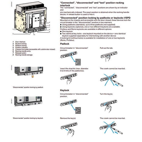 ACB Schneider EVS08H4MF20, EVS08H3MF20, EVS10H3MF20, EVS10H4MF20, EVS10H4MW20 800A-1000A  3P-4P Fixed-Drawout man