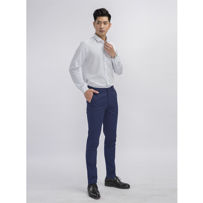 Áo sơ mi nam dài tay ARISTINO sợi sồi mềm mát from slim ALS54808