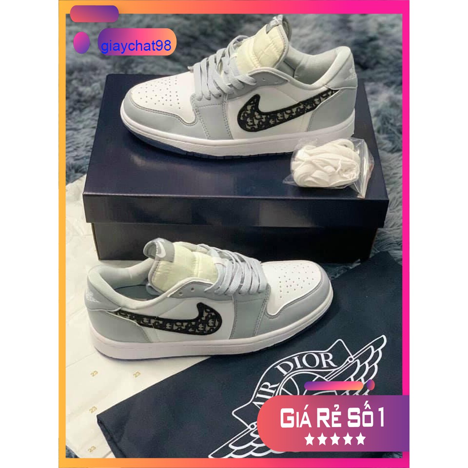 [Mã FAGREEN245 giảm tới 30K đơn 99K] Giày JD Giày Thể Thao AIR JD1 D.i.o.r cổ THẤP Cao Cấp | BigBuy360 - bigbuy360.vn