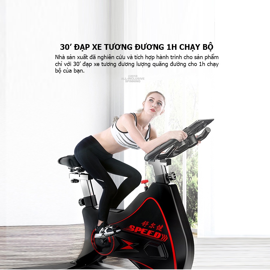 Xe đạp thể dục tại nhà chính hãng Jobur Spin Bike GH806 hiện đại với kết nối bluetooth chơi game vận động cực đỉnh