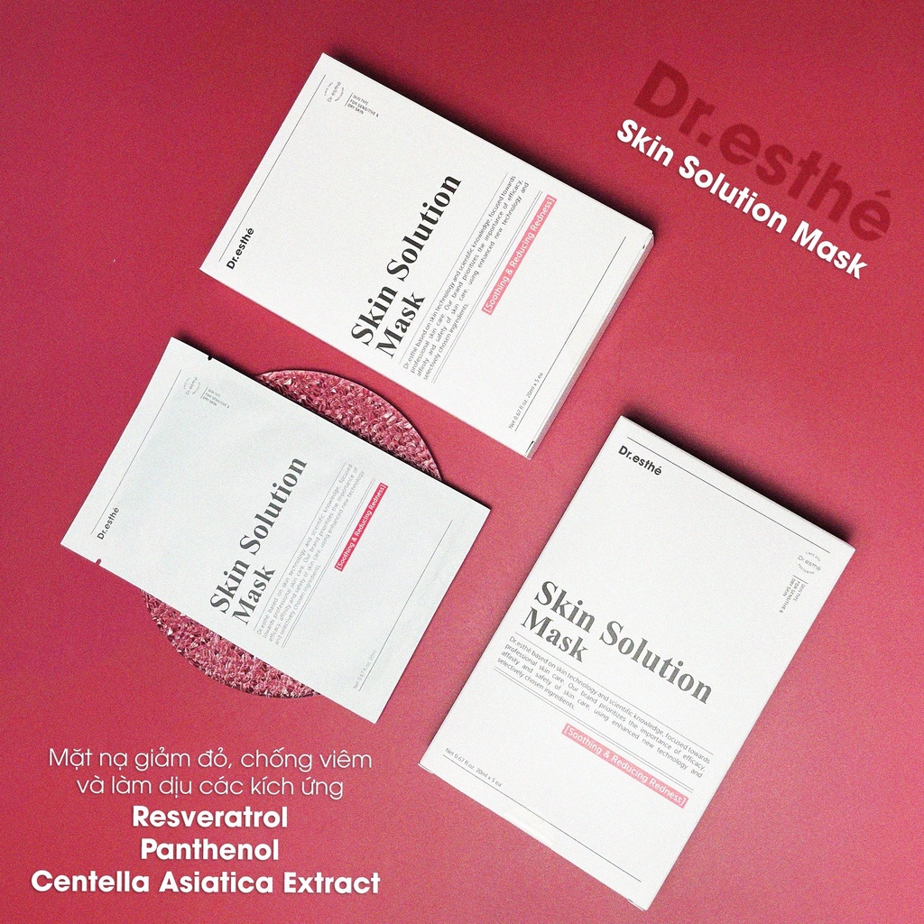 Dr.esthé SKIN SOLUTION MASK Mặt Nạ Làm Dịu, Giảm Đỏ Tức Thì