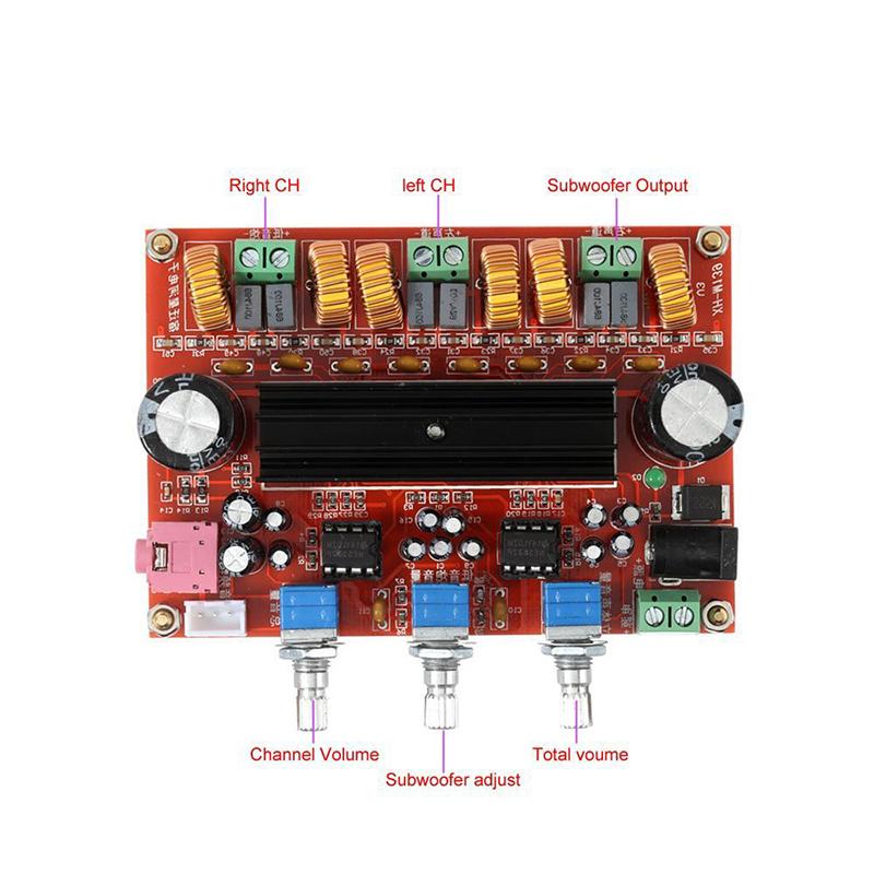 Bảng mạch khuếch đại công suất loa siêu trầm kỹ thuật số 2.1 kênh TPA3116D2 2x 50W + 100W