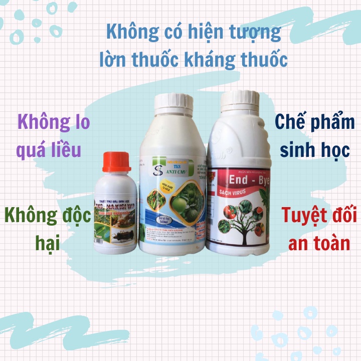 END-BYE, ĐẠM CÁ 3 TRONG 1, NAKISI: Phòng Trừ Khảm Lá, Chùn Đọt, Xoăn Ngọn Do Virus, Diệt Sây Rầy Và Bổ Sung Dinh Dưỡng