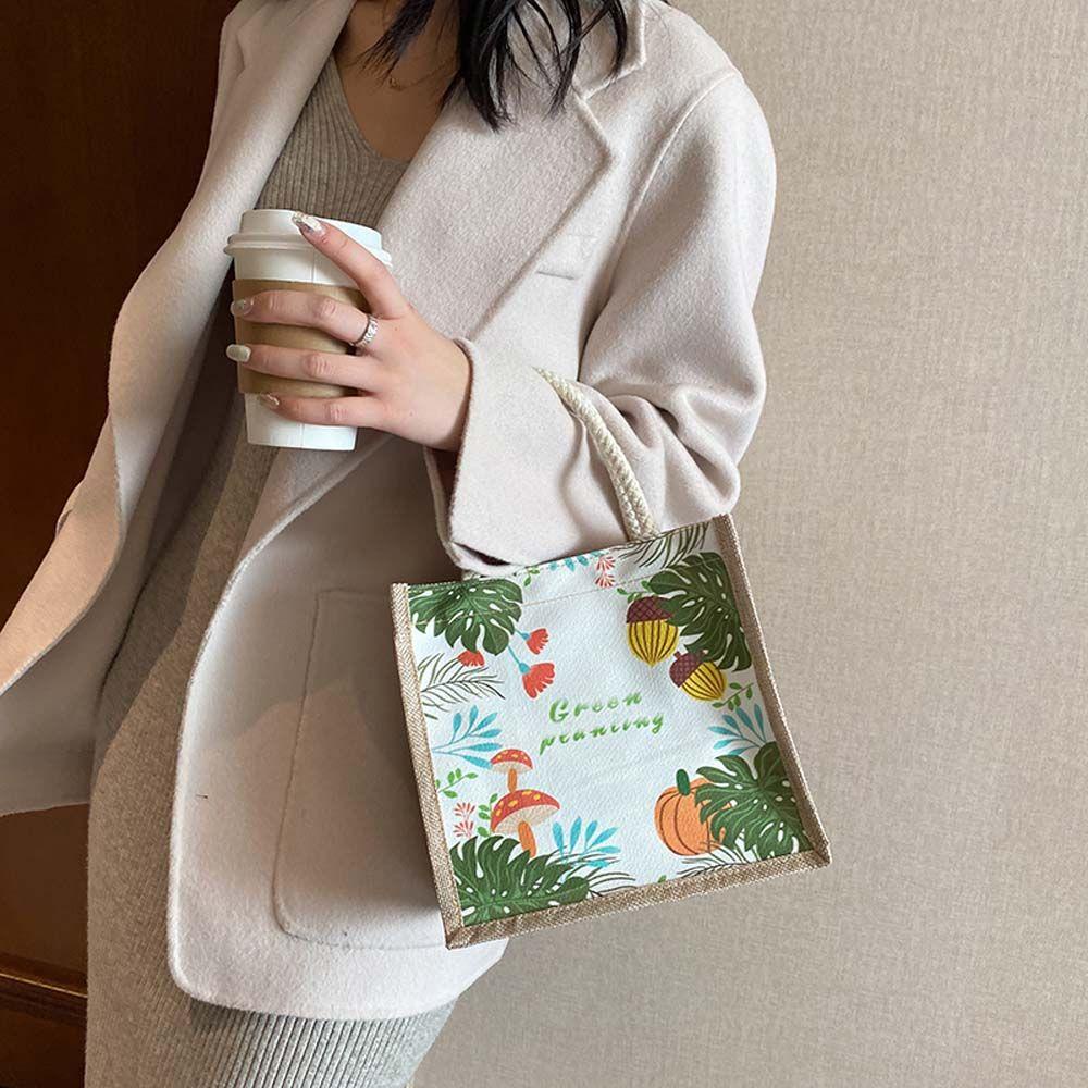 Túi Vải Canvas Đeo Vai Thời Trang Xinh Xắn Cho Nữ