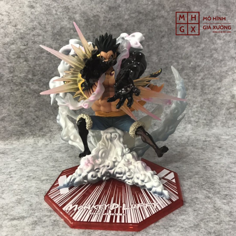 Mô hình One Piece Luffy gear 4 fzero haki cao 19cm trạng thái chiến đấu  , figure mô hình anmie one piece luffy