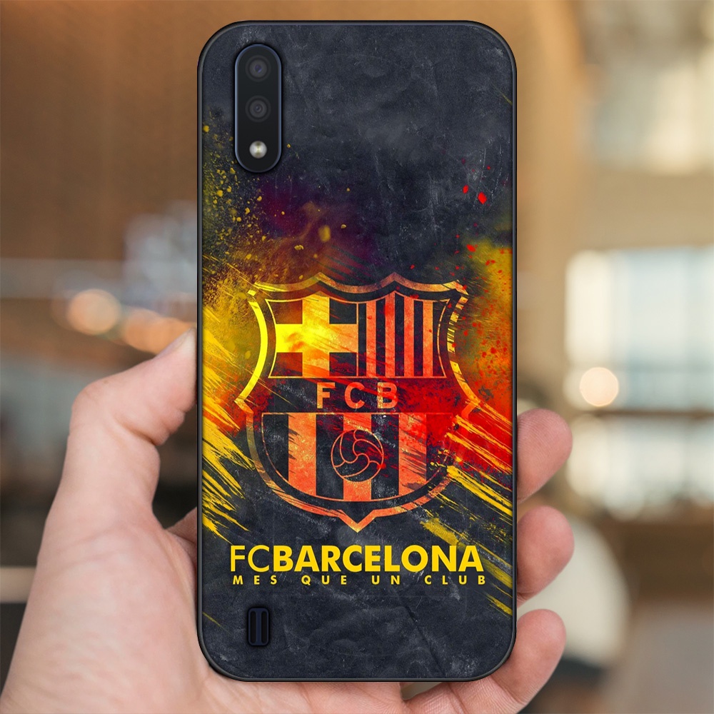 Ốp lưng Samsung A01 viền đen in hình Barcelona Barca