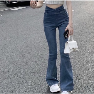 QUẦN JEANS ỐNG LOE CẠP CAO EO ĐÀN HỒI NỮ