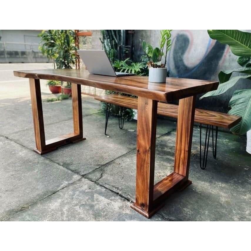 Chân Bàn, Chân Ghế Chữ U Gỗ Nguyên Khối Dùng Cho Bàn Gỗ Me Tây, Xà Cừ