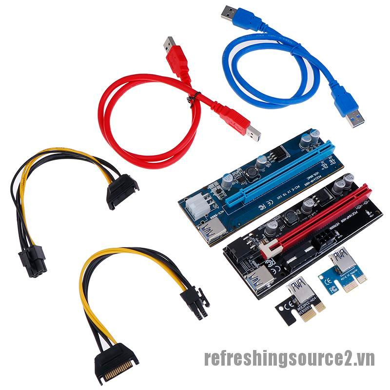 [REF2] VER009S PCI-E Riser Card 009S PCI Express 1X to 16X 4Pin 6Pin SATA Molex Power