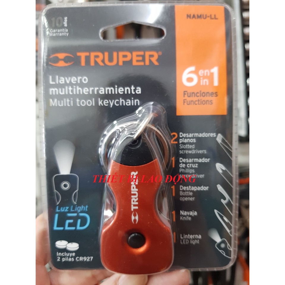 Dụng cụ đa năng 6 chi tiết có đèn led Truper 13336