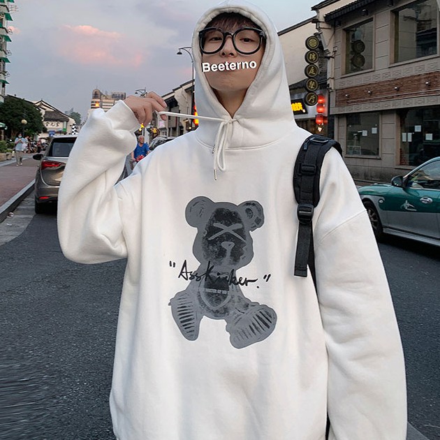 Áo Hoodie Dáng Rộng Có In Hình Gấu Thời Trang Cao Cấp Cho Nam giới | BigBuy360 - bigbuy360.vn