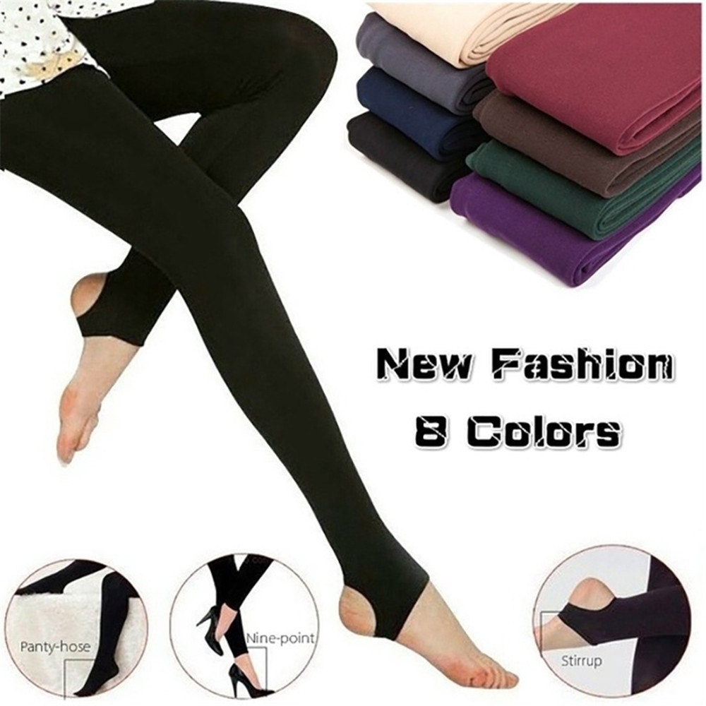 Quần Legging Ôm Dáng 8 Màu Thời Trang Mùa Đông Cho Nữ