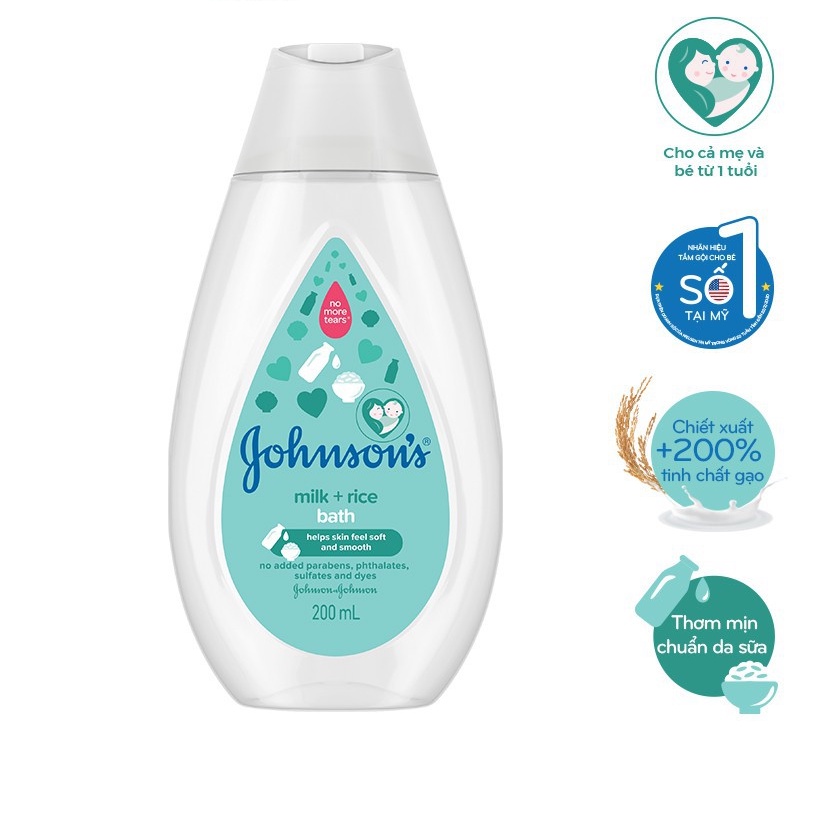 Sữa tắm Johnson's chứa sữa và gạo, sữa và yến mạch 100ml/ 200ml
