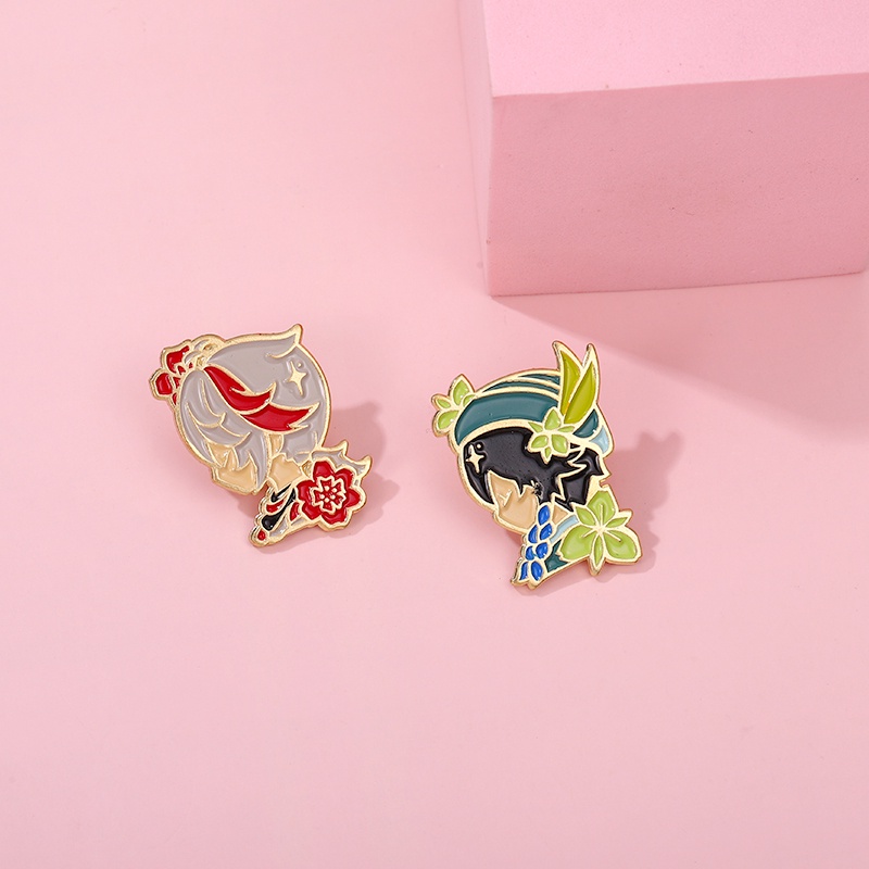 Trâm cài áo QIHE JEWELRY game Genshin Periphery làm quà tặng cho bạn bè