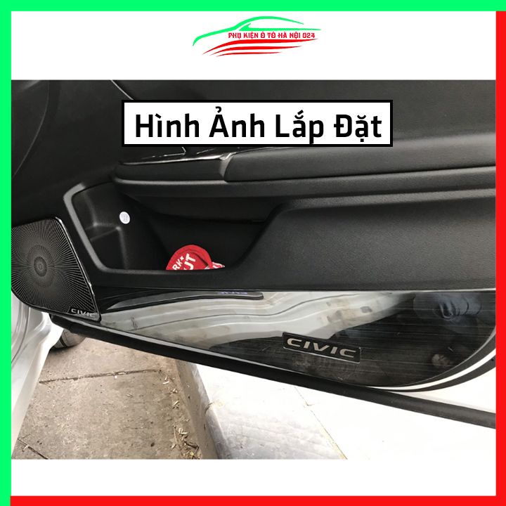 Bộ ốp tapli Civic 2016-2021 vân Titan chống xước va đập khi mở cửa và làm đẹp xe