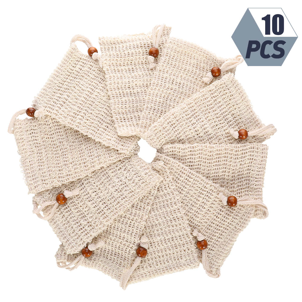 Bộ 10 Giá Đỡ Xà Phòng Bằng Sợi Sisal Tự Nhiên