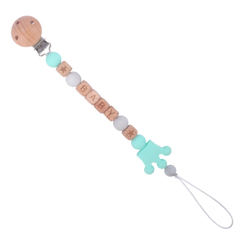 Kẹp Núm Vú Giả Bằng Silicon Hình Vương Miện Dễ Thương Cho Bé Sơ Sinh Mọc Răng