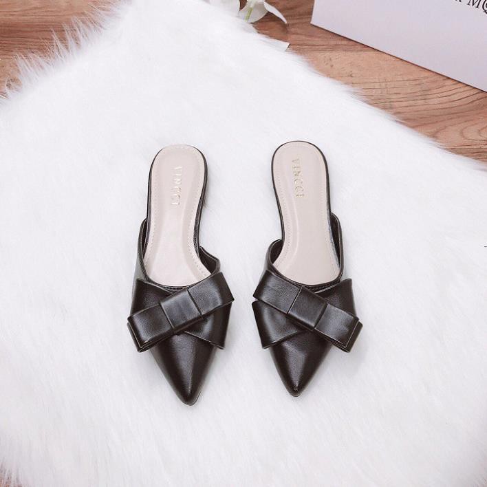 A11 - Giày nữ, sục nữ mũi nhọn 3 cánh, đế 2 cm | BigBuy360 - bigbuy360.vn