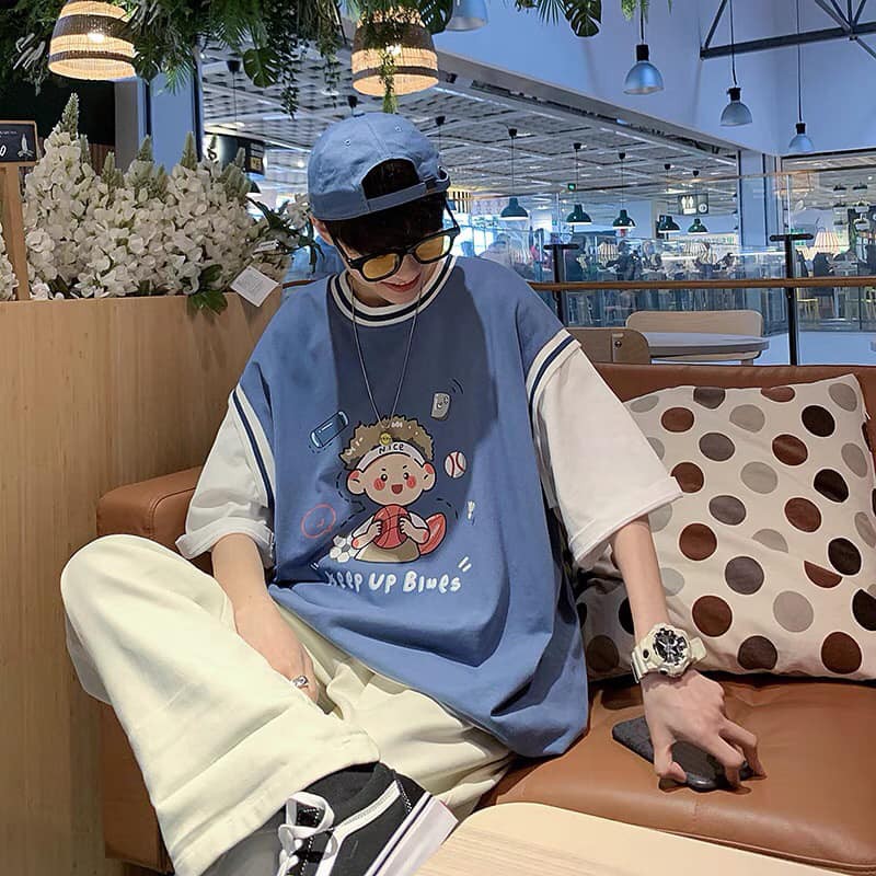 [RẺ VÔ ĐỊCH] Áo Thun Tay Lỡ Bóng Chày Cậu Bé Siêu Cute | BigBuy360 - bigbuy360.vn