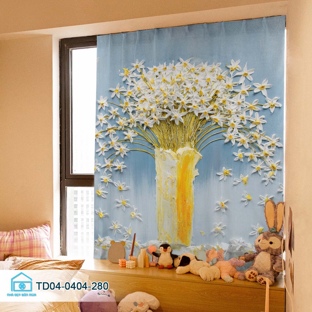 Rèm cửa dán tường Tín Phát Decor, rèm cửa phòng ngủ, cửa sổ chống nắng