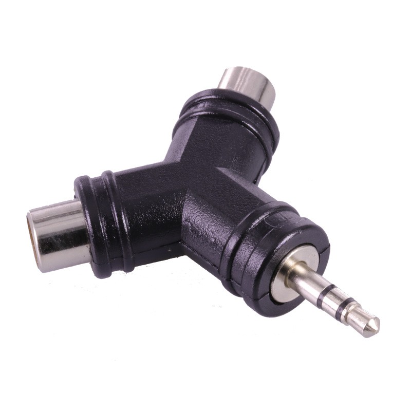 Đầu chuyển đổi âm thanh 2 cổng cắm RCA sang jack cắm 3.5mm 3-cực hình chữ Y