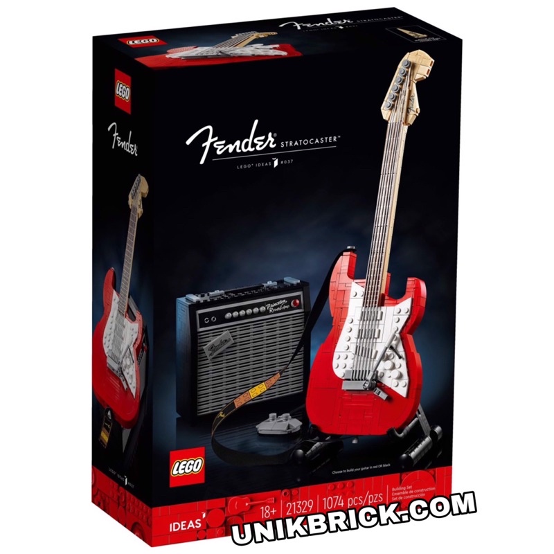 [CÓ HÀNG] Lego UNIK BRICK Ideas 21329 Fender Stratocaster Đàn ghita nhạc rock chính hãng (như hình).