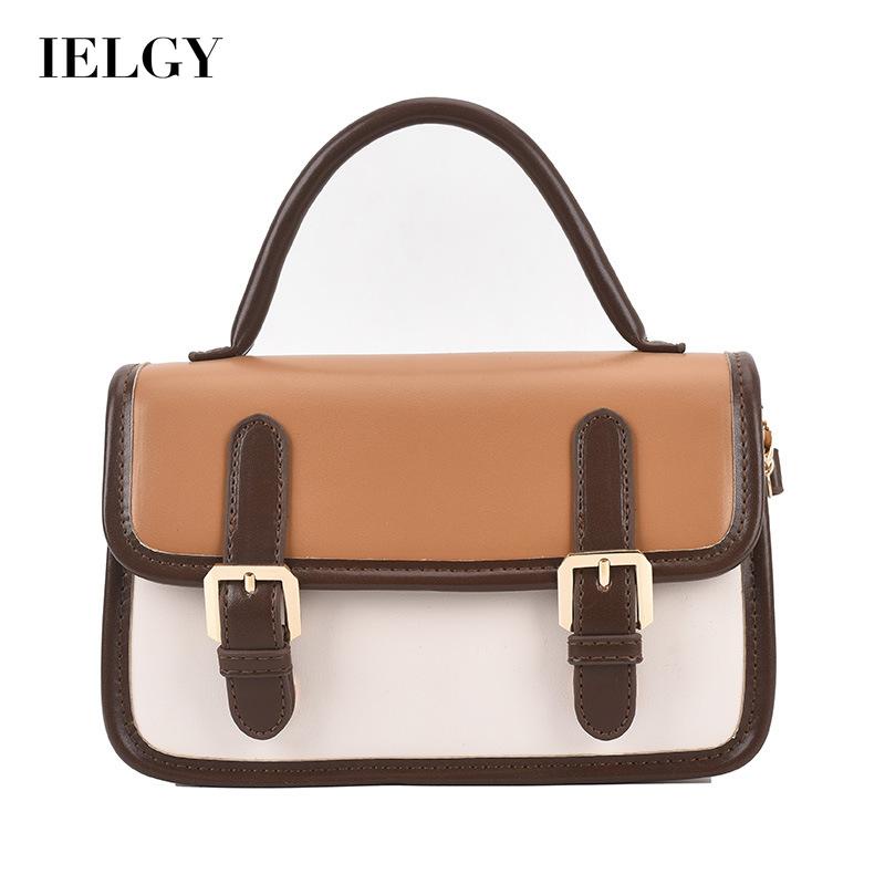 Túi xách đeo vai IELGY màu sắc tương phản thời trang cho nữ