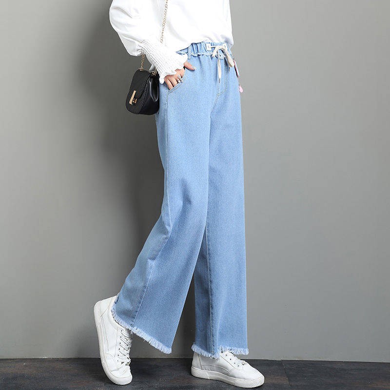 Quần Jeans Ống Rộng Thời Trang Cho Bé Gái Từ 12-13 - 14 Tuổi