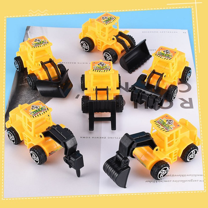 dụng cụ trang trí bánh [FREESHIP] bộ xe máy xúc công trình