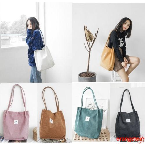 Túi đeo vai làm bằng vải canvas có nút cài nam châm