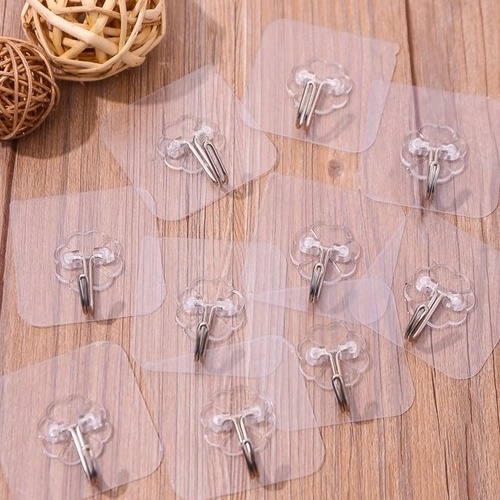 Móc  tường đa năng Siêu Dính Trong Suốt Chịu Lực Tốt Treo Tường