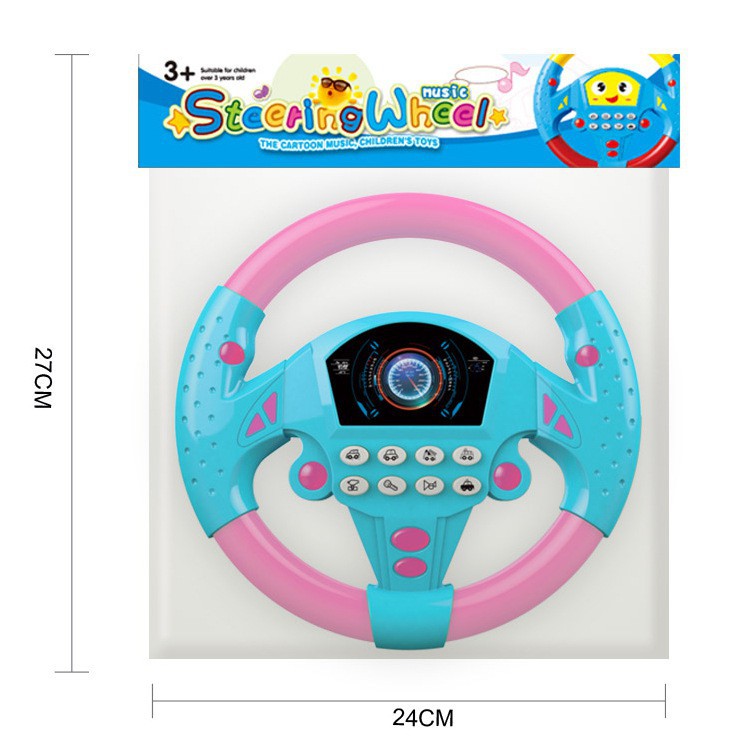 Vô lăng tập lái ô tô quay 360 độ cho bé - có nhạc có mút gắn vào mặt phẳng (Bảo hành 1 tháng)