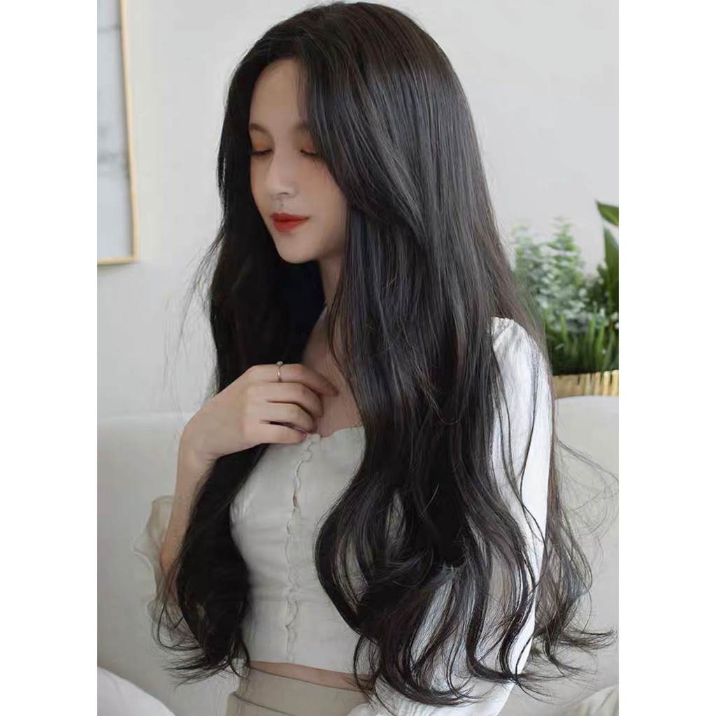 Tóc giả nguyên đầu 2 mái 🙈FREESHIP🙈 Tóc giả nguyên đầu xoăn lơi 2 mái bay, 2201