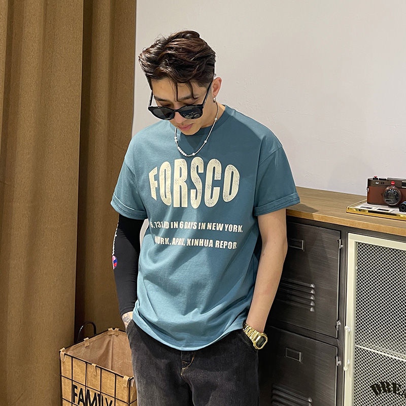 Áo Thun Nam Tay Ngắn In Hình Phong Cách Retro