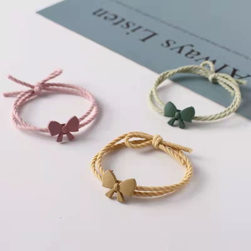 Dây Cột Tóc Cao Su Cỡ Nhỏ Phối Nơ Dễ Thương