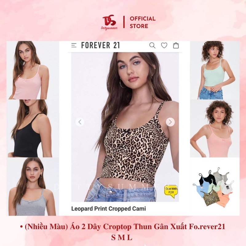 (Nhiều Mẫu) Áo 2 Dây Ngắn Áo Thun Croptop Vải Gân Mịn Mát Xuất Khẩu S M L