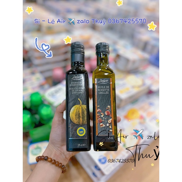 (Air ✈️ đủ bill) Dầu ăn Deluxe ép lạnh của Pháp 250ml