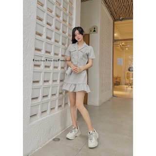 SET ÁO CỔ VEST CHÂN VÁY ĐUÔI CÁ( hình shop tự chụp)