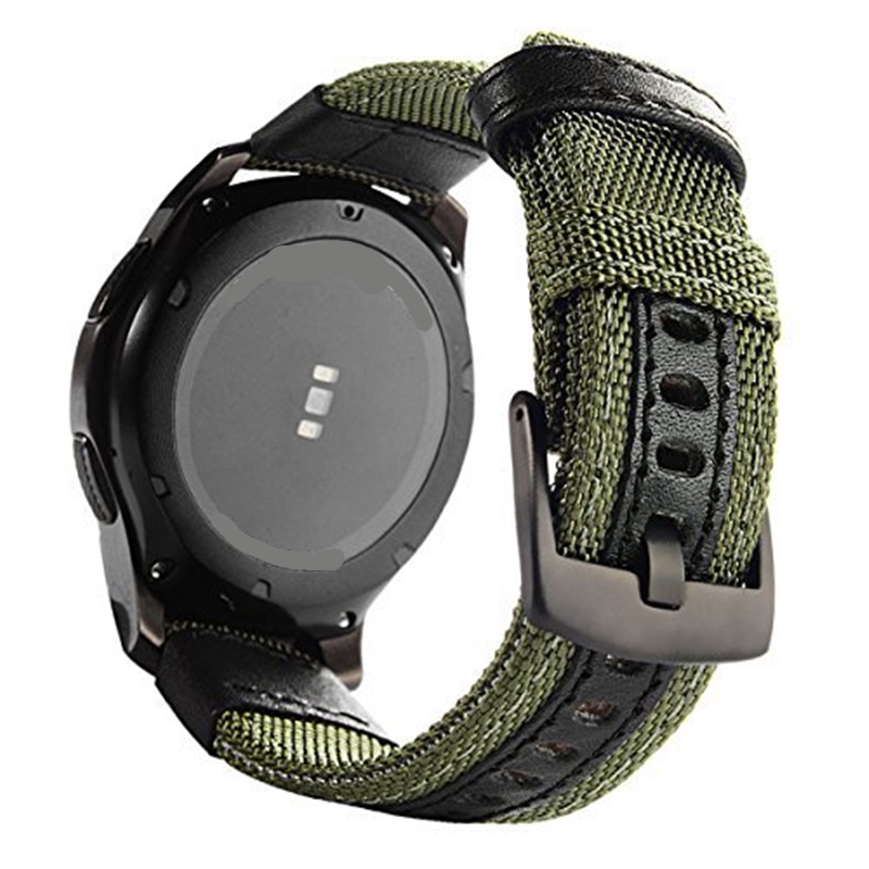 Dây Đeo Sợi Nylon 20mm 22mm Cho Đồng Hồ Thông Minh Garmin Vivomove Hr Vivoactive 3 Samsung Gear S3 Amazfit Bip