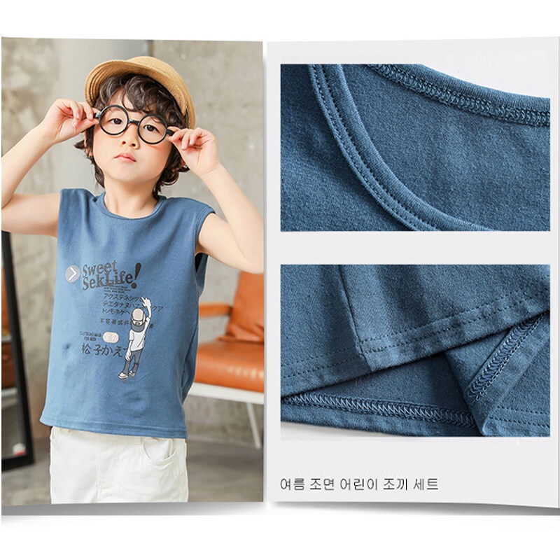 Áo thun ba lỗ AMILA cho bé 3-8 tuổi