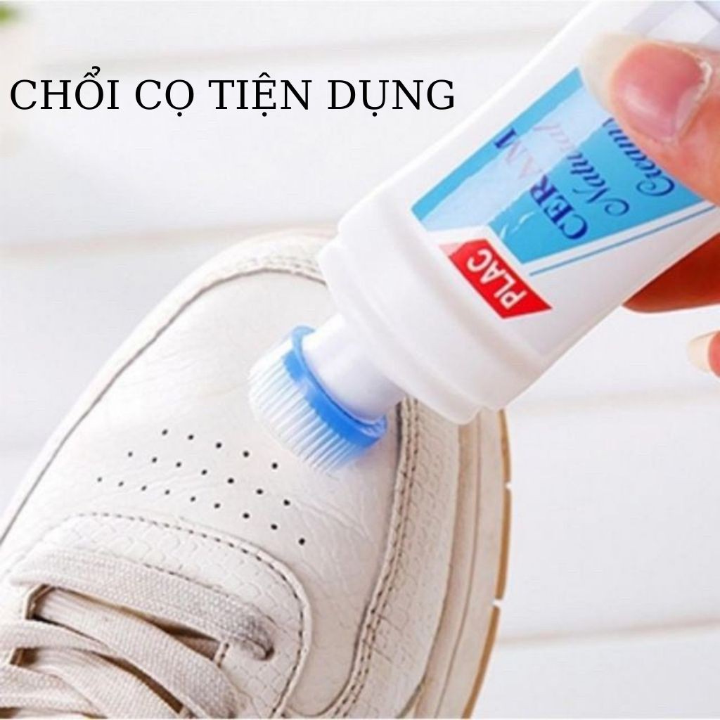 Chai tẩy trắng giày - lọ đánh giày - tẩy giày Plac cream white 100ml cọ nhanh chóng sạch vết bẩn giày dép túi xách TG01