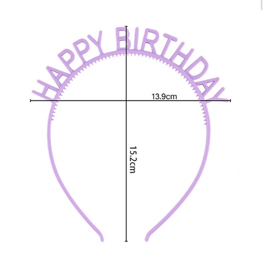 Cài tóc nhựa HAPPY BIRTHDAY đội đầu trang trí sinh nhật, phụ kiện chụp hình