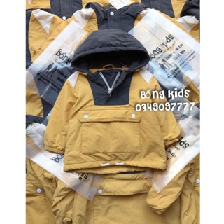 Áo Hoodie Bé Trai Phối Màu Vàng Xám Trắng ZR
