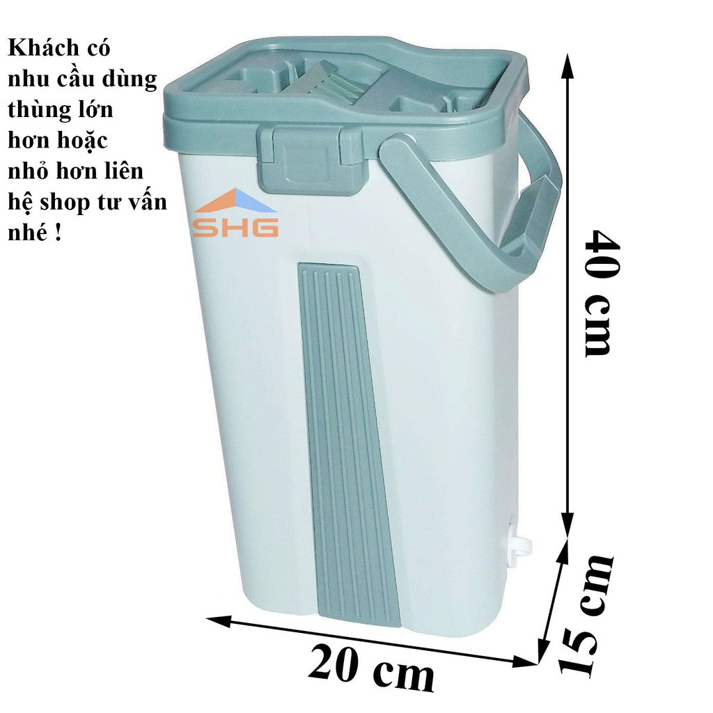 BỘ LAU NHÀ THÔNG MINH CHỮ NHẬT SỌC DỌC, TỰ VẮT XOAY 360 ĐỘ, CÂY LAU NHÀ INOX, 2 BÔNG LAU