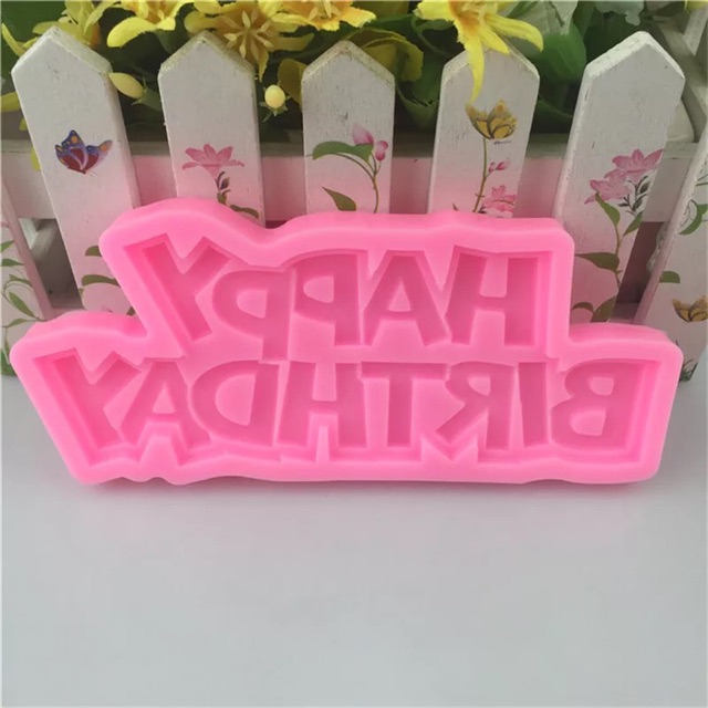 Khuôn rau câu 4D silicone Chữ HPBD lớn