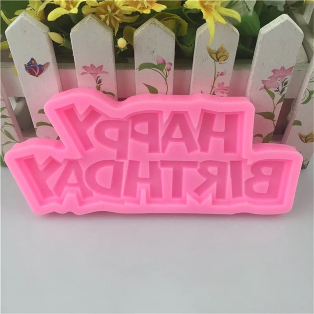 Khuôn rau câu 4D silicone Chữ HPBD lớn (Kích thước đọc mô tả)