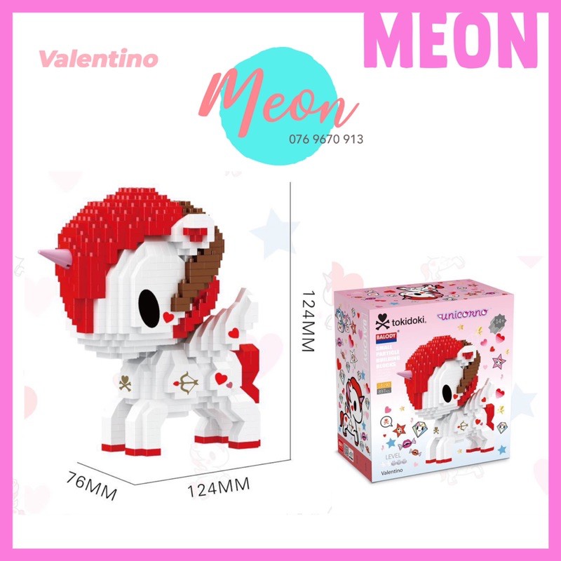 Xếp hình miniblock Unicorn - Lego Unicorn kỳ lân size L