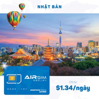 AIRSIM - SIM 4G DU LỊCH NHẬT BẢN